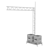 Set up device | for lattice tower with crane arm | Steel lattice girder 5200 mm